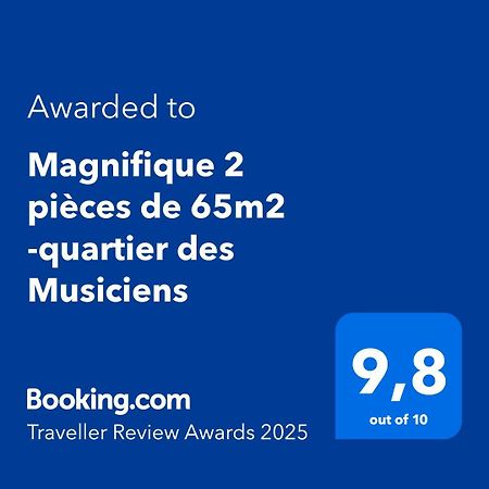 Magnifique 2 Pieces De 65M2 -Quartier Des Musiciens Lägenhet Nice Exteriör bild